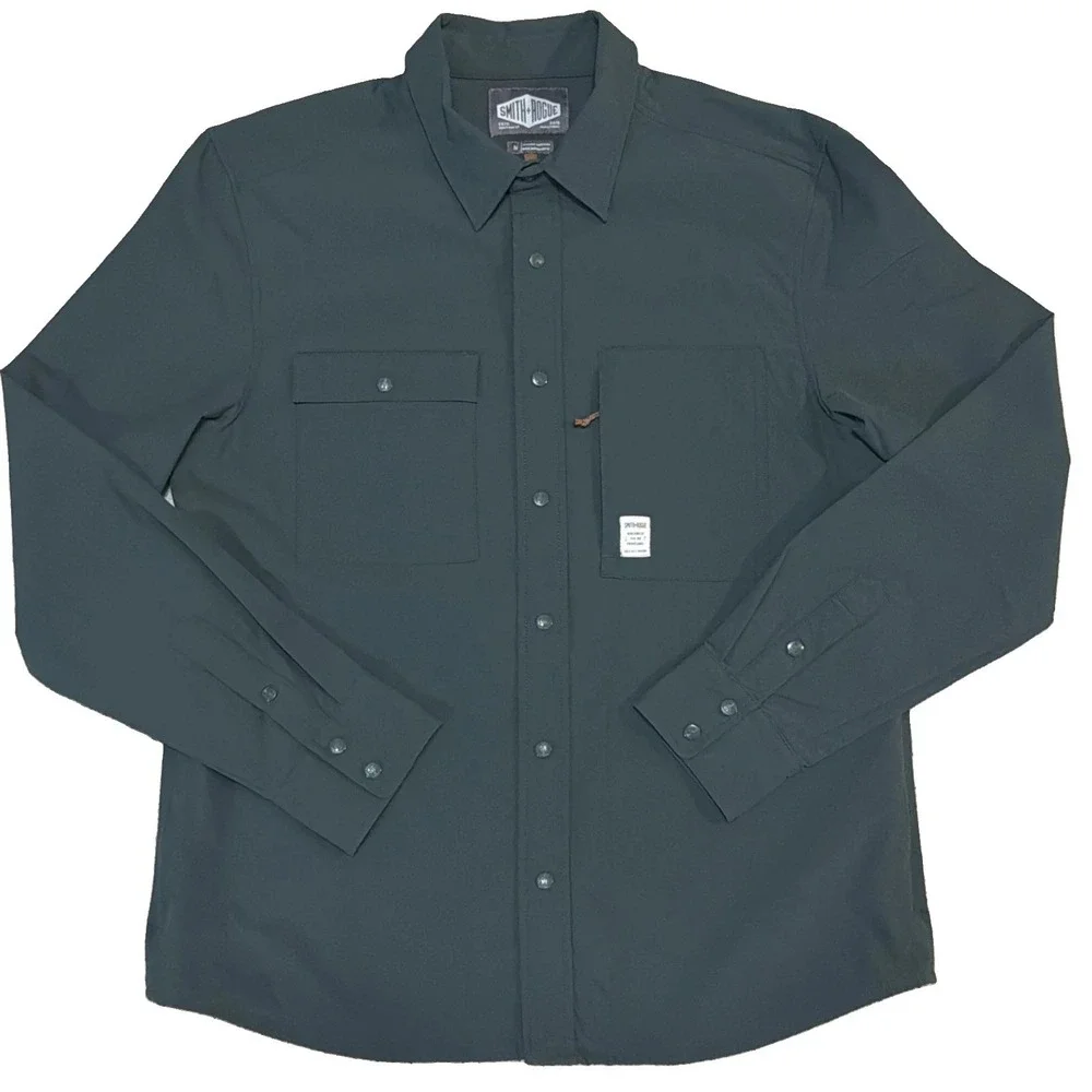 Smith and Rogue Men's Green Long Sleeve Roamer Shirt Jacket Shacket Size Medium